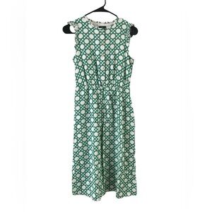 Ann Taylor green midi sleeveless summer dress